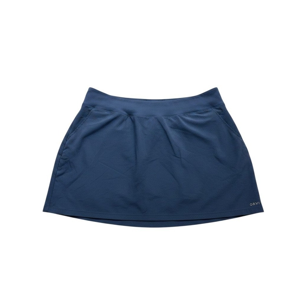 Orvis Womens Skort XL Blue Ripstop Hiking Golf Active Shorts Skirt Pockets 18.5"